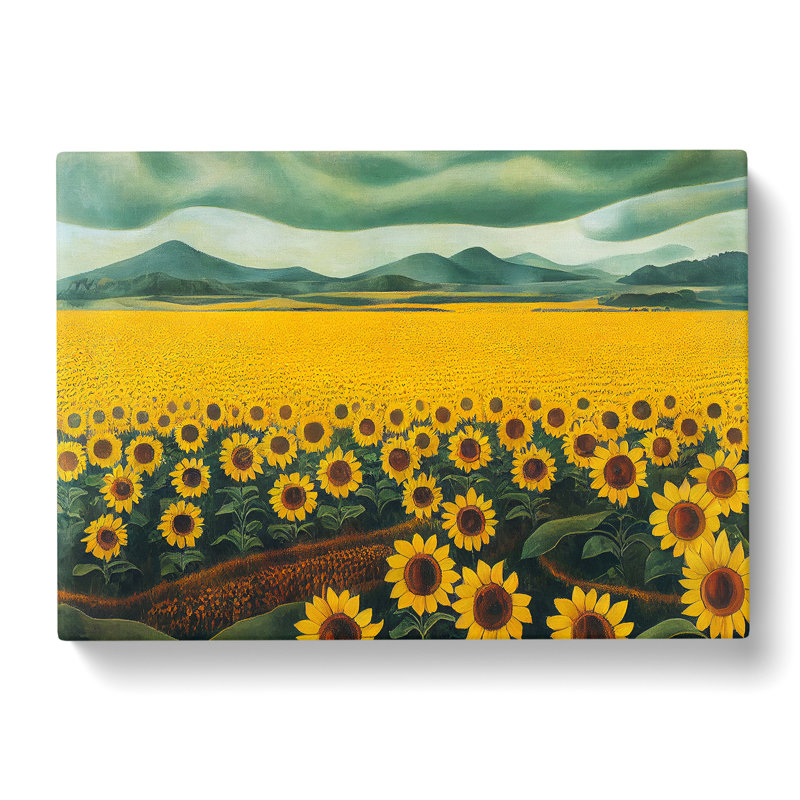 Special Sunflower Field - Wrapped Canvas, 50cm H x 76cm W x 3cm D