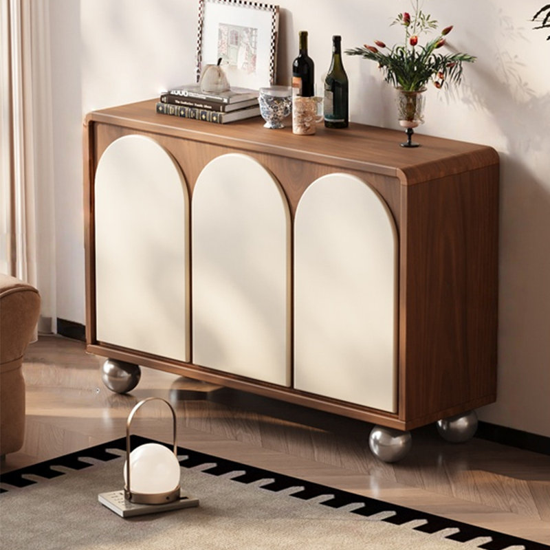 Armoire de rangement rétro en bois massif
