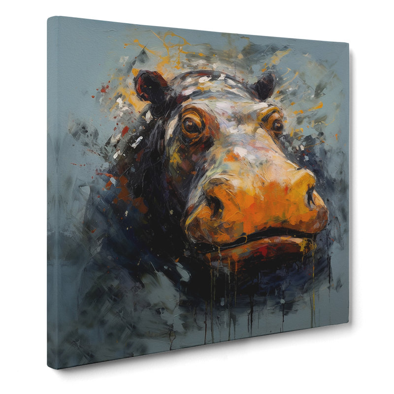 Hippo Expressionism - Print