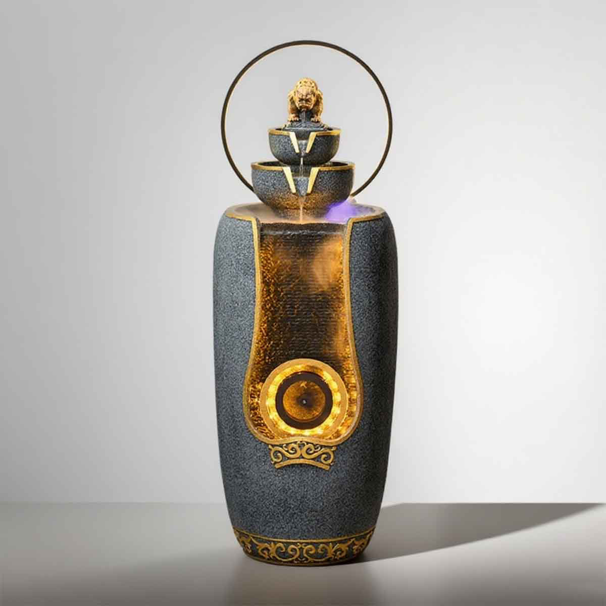 Irregular Water Feature Dakota Fields Minimalist Resin Irregular - Shaped Water Fountain | Wayfair