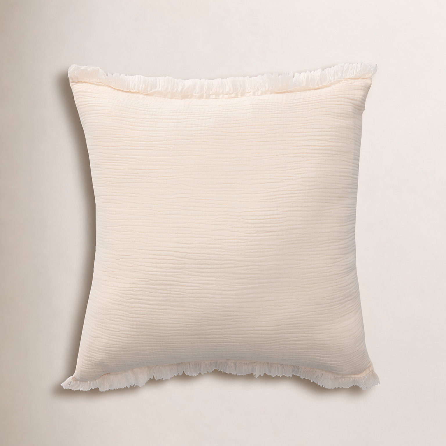 Ava 20" x 20" Cotton Pillow Cover, Peach, Pillow Cover Only - No Insert