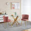 Ensemble de 2 chaises de salle à manger modernes en velours avec un design ergonomique et des pieds en fer doré pour une assise confortable dans divers environnements-264507558