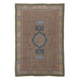 Modern Classics Hand Knotted Wool Area Rug in Beige, Brown, Blue, Pink
