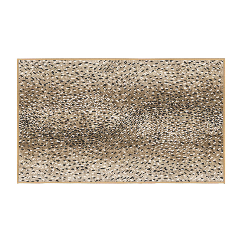 Tapis abstrait en chenille / polyester tissé à la main à motif abstrait Avilla, Rectangle 8 pi x 10 pi