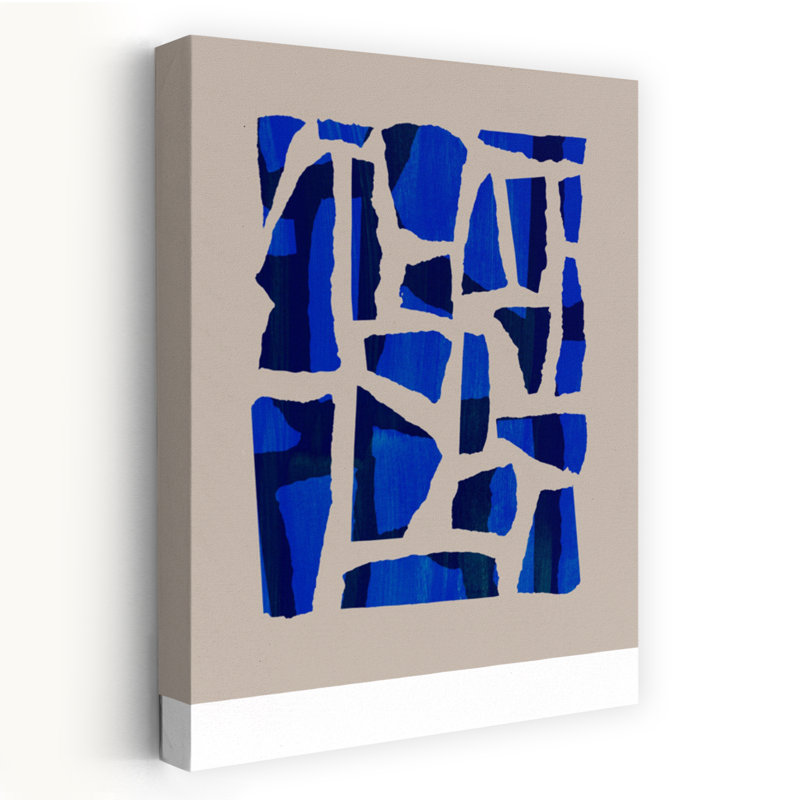 Art contemporain abstrait géométrique, H 24 po x l 16 po