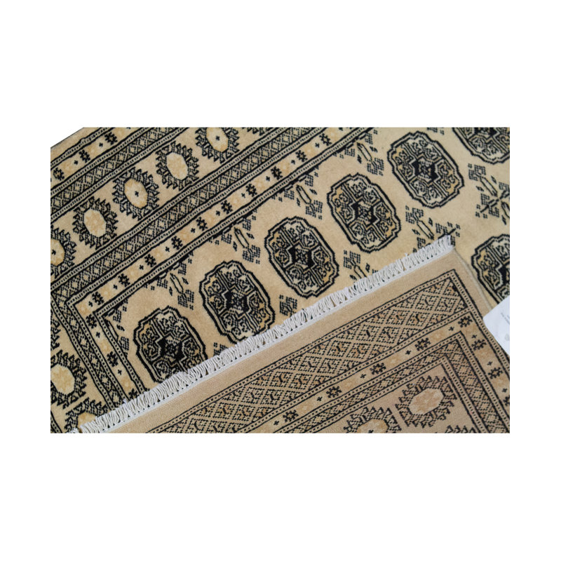 Tapis beige noué à la main de haute qualité