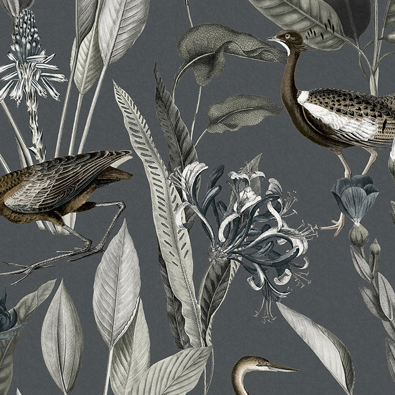 Alvira Floral Wallpaper Double Roll, Dark Gray