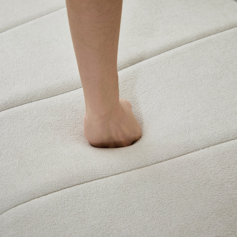 Canapé incurvé modulaire avec coussins, L 88 po, Chenille beige