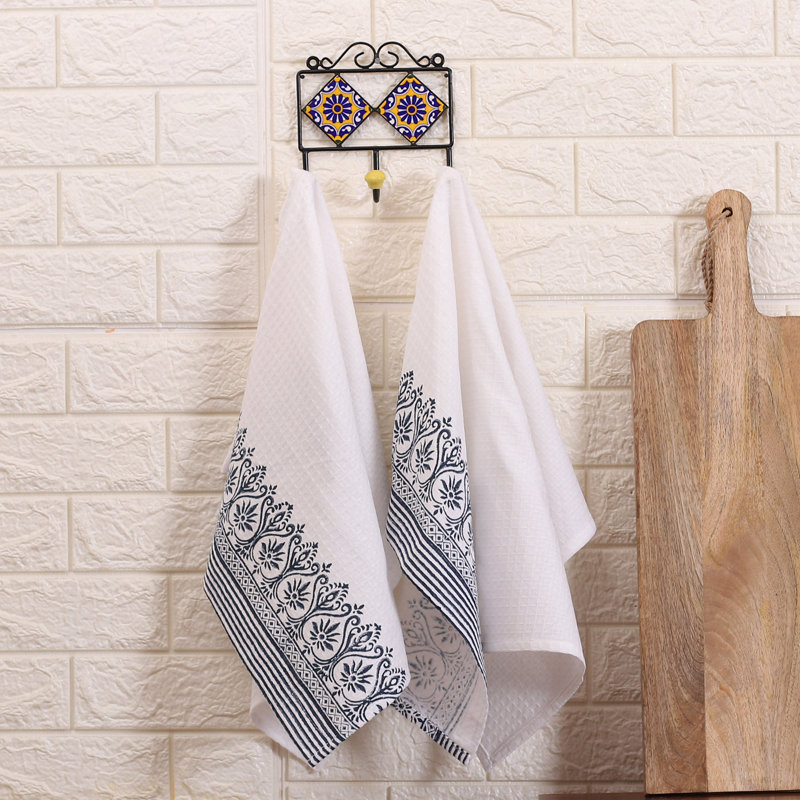  Handmade Architectural Glory Cotton Dish Towels (Pair)