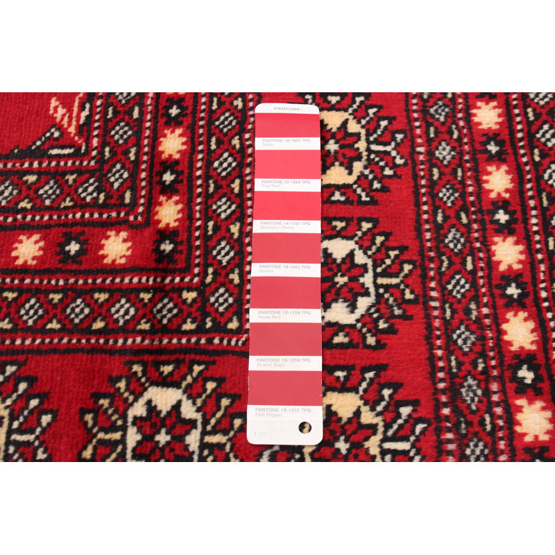 Tapis rouge foncé Finest Peshawar Bokhara 8 pi 1 po x 9 pi 9 po