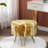 Markie Everly Quinn Round Faux Fur Ottoman-1088685090