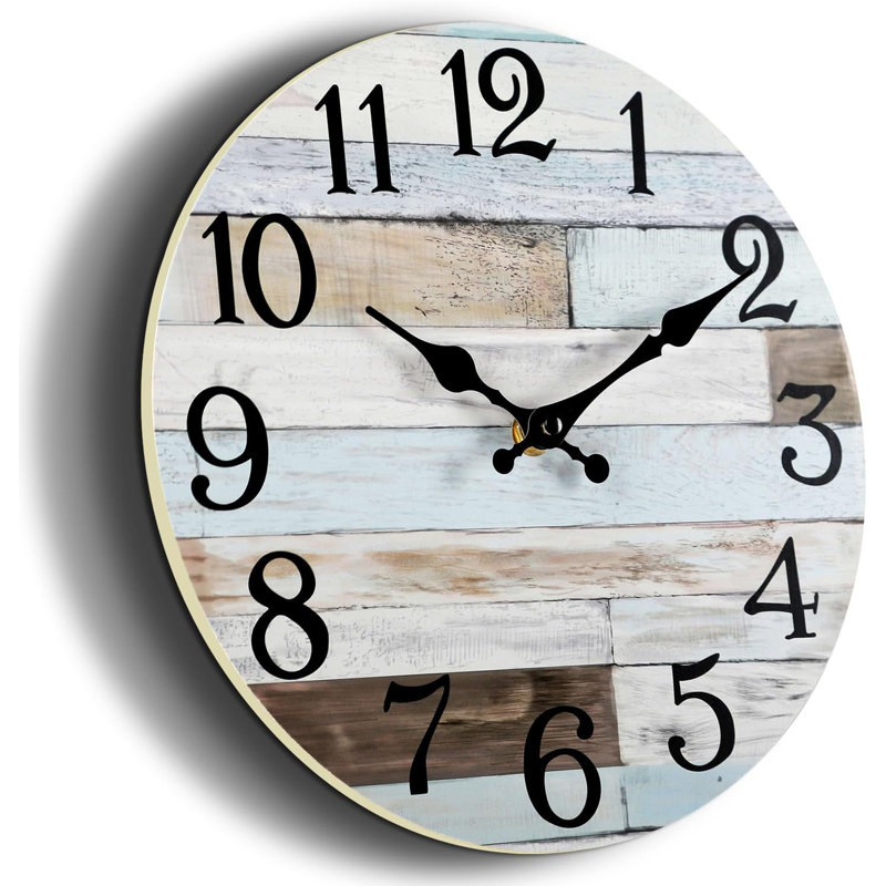 Horloge murale en bois Wendee, Large