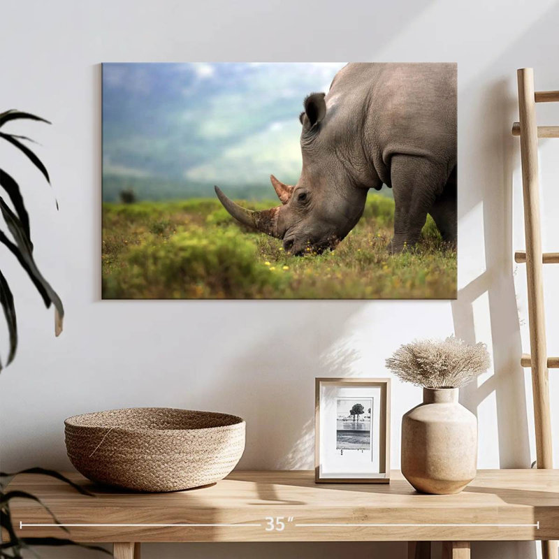 Rhinocéros en voie de disparition Brampt, H 16 po x l 24 po
