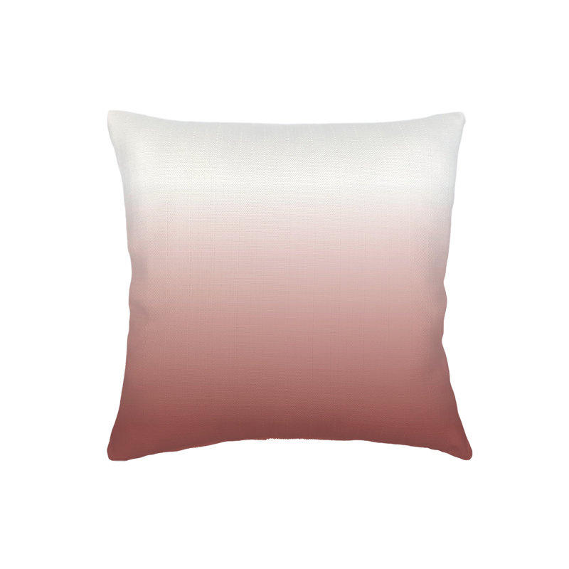 Oreiller en lin terracotta dégradé 22 x 22 avec duvet synthétique, Terracotta, Square 22", Polyester
