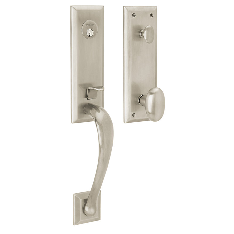 Cody Handleset with Deadbolt and Door Lever and Rosette, Right, Satin Black