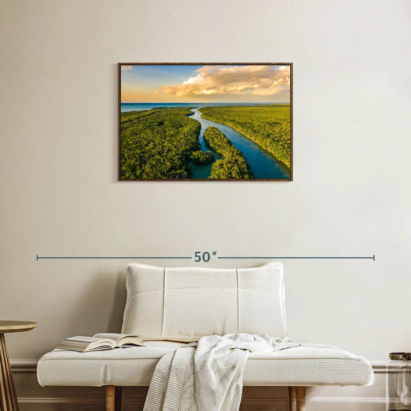 Everglades National Park, Floating Frame Walnut, 31" X 21"