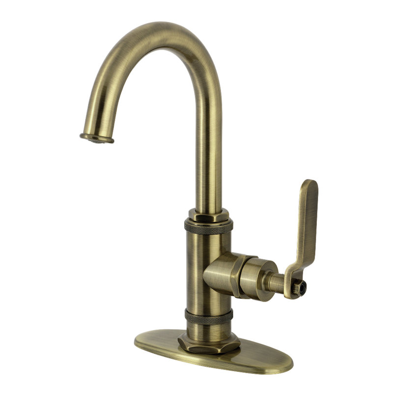 Robinet de bar à poignée simple 1 trou Kingston Brass Whitaker, Laiton antique