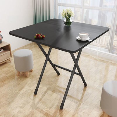 Foldable Square Table Dinner Table Office Table Portable Square Table With Foldable Legs Indoor/Outdoor, 4 People Commercial/Household