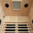 2-Person Indoor FAR Infrared Sauna Crafted from Japanese Cedar with Red Light Therapy, Bluetooth Speaker, Smart Control Panel & Chromotherapy Lighting