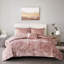 Lit simple / simple en velours TG - rosé, diamant, avec coussin pour le lavage et le repassage de l'édredon Gallop Blush, repassage facile