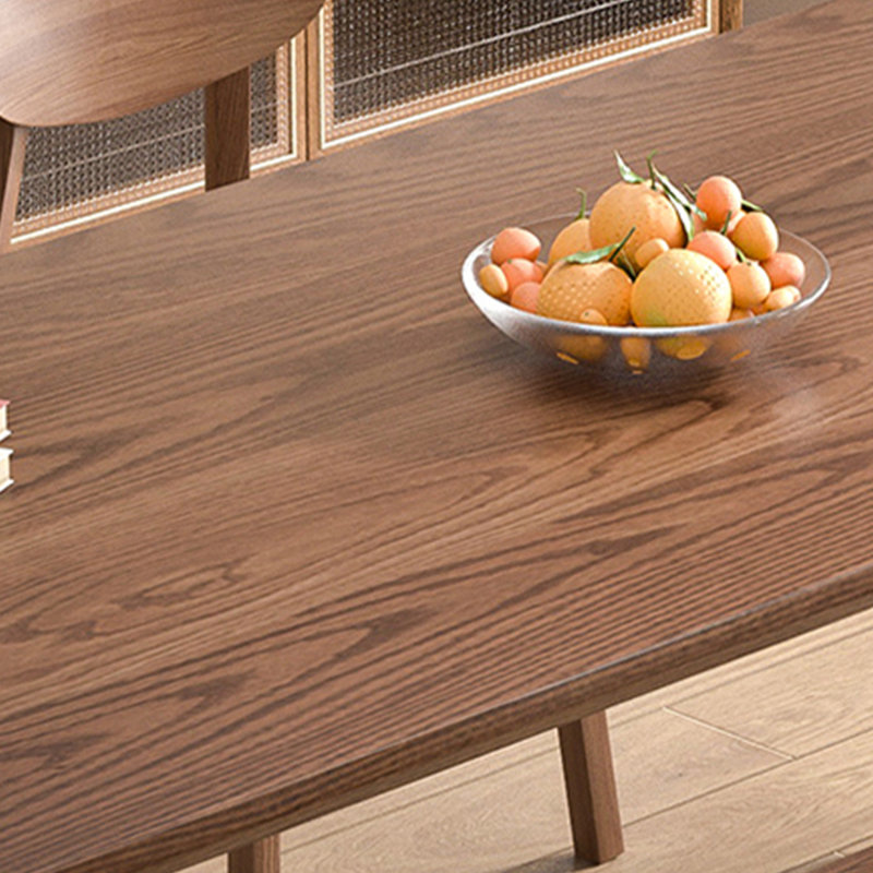 Table en bois massif avec des coins arrondis simples, H 29,53 po x L 62,99 po x l 31,5 po