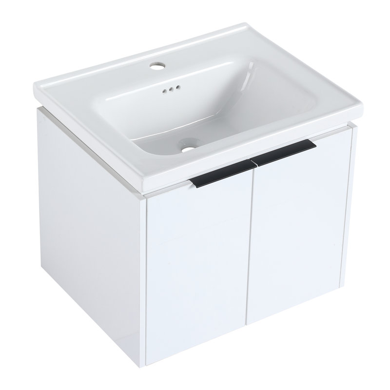 Ensemble de meuble-lavabo à fixation flottante avec lavabo Quinnlynn