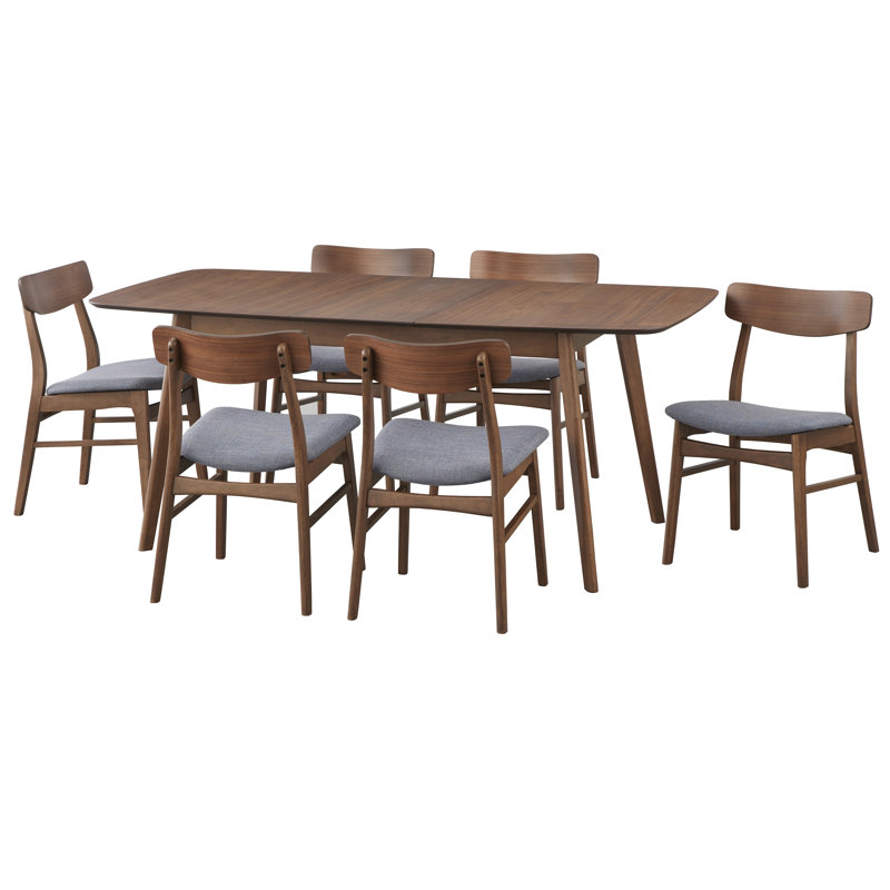 Ensemble de salle à manger Jagveer, 7 pièces : table, 6 chaises