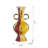 Round Ceramic Vase with Abstract Multicolored Finish-127274561