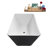 63" Streamline Soaking Freestanding Tub and Tray With Internal Drain-112235231