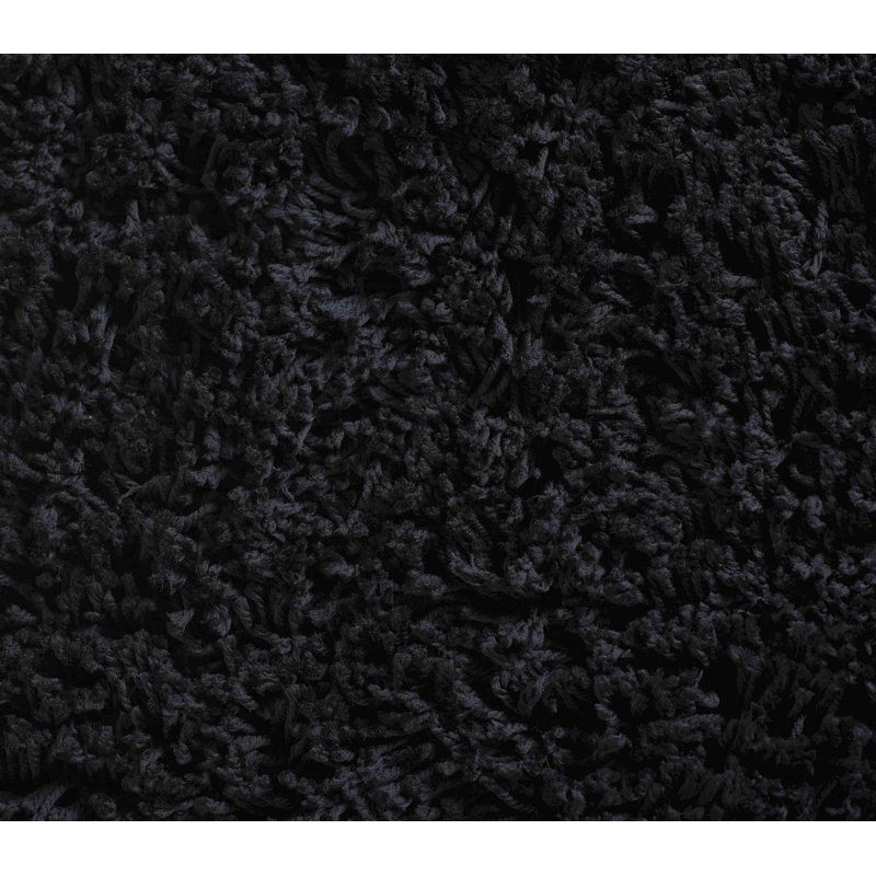 Tapis noir à poils longs Headrick, Rectangle 7 pi 3 po x 9 pi 3 po