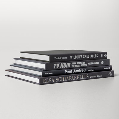 Decorative Books - Onyx & Silver Coffee Table Stack - 4 Black Books