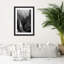 Mountain Landscape In Black And White - Single Picture Frame Print-401216247-401216248