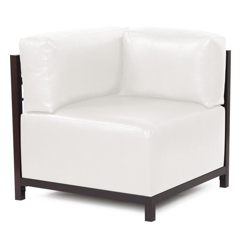 Fauteuil de chambre Woodsen, Titane, Simili cuir blanc
