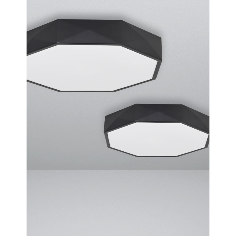 Acrylic LED Flush Mount, Black