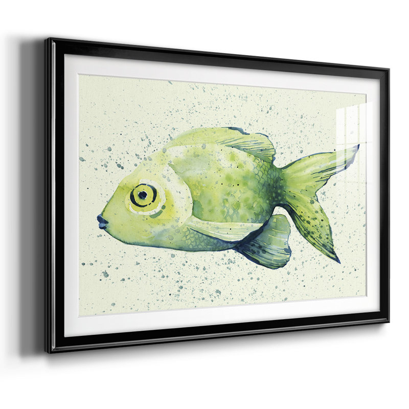 " Speckled Freshwater Fish I ", Black, 15" H x 21" W x 1.5" D