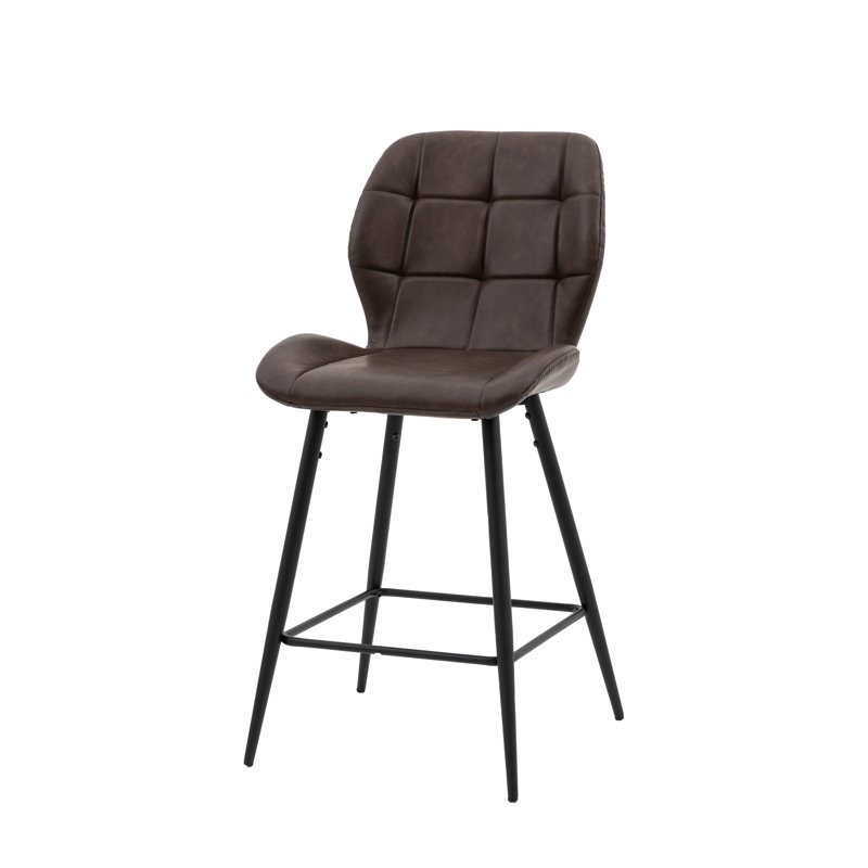 Sanil Upholstered Counter Stool with Metal Frame