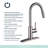 Pull Down Single Handle Kitchen Faucet With Deck Plate, Handles and Supply Lines-61413918