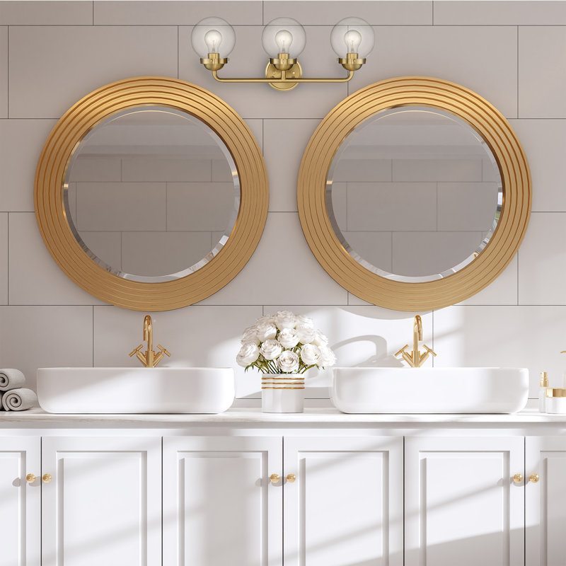 Parlez 3 - Light Dimmable Vanity Light, Brushed Gold