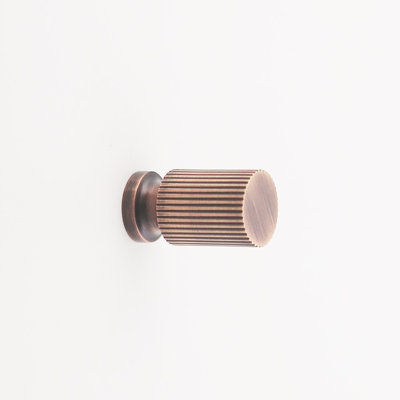 Madelyn Carter Hanna Solid Brass Cabinet Hardware, Antique Copper Cabinet Knob