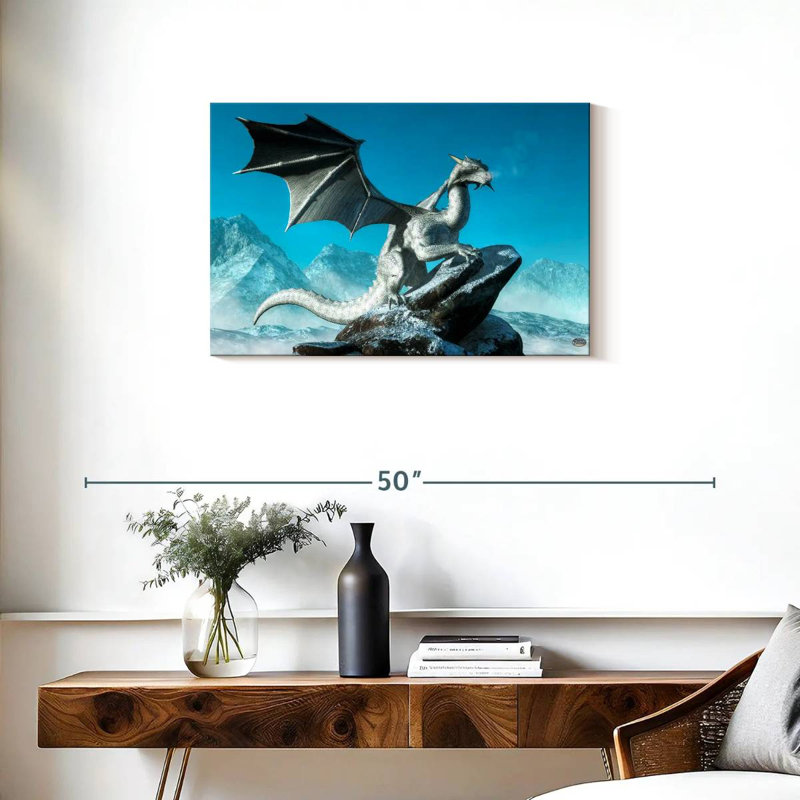Kelan Winter Dragon, 20" H x 30" W