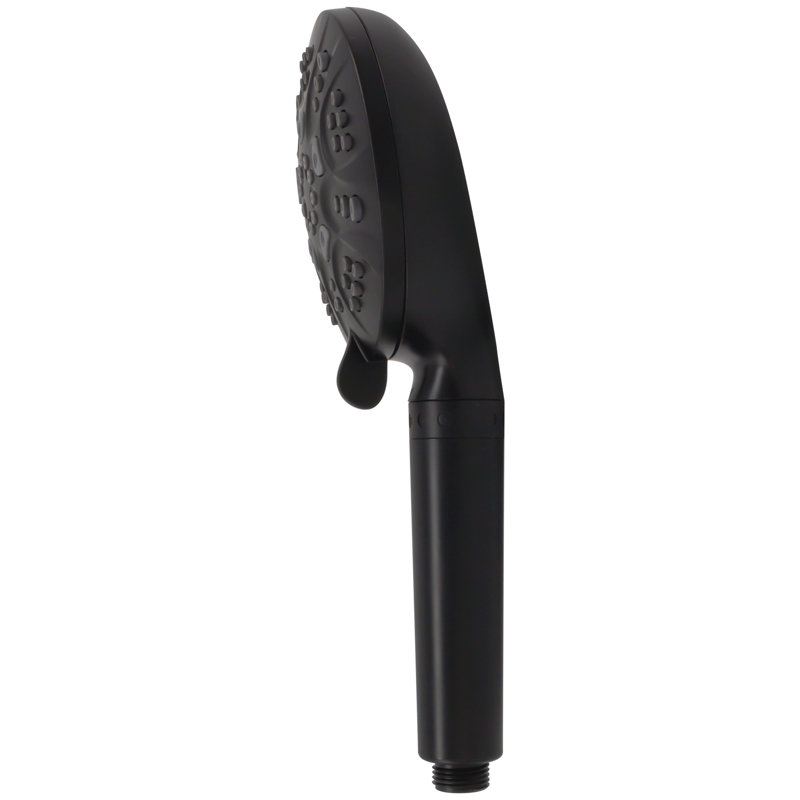 5" Round Thin 6-Function Filtered Adjustable Spray Hand Shower, Matte Black