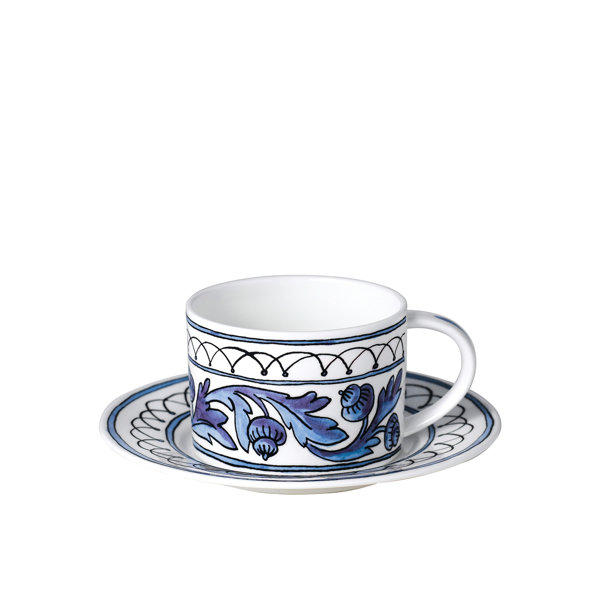 Twig New York Blue Bird Handmade Bone China - Cup and Saucer
