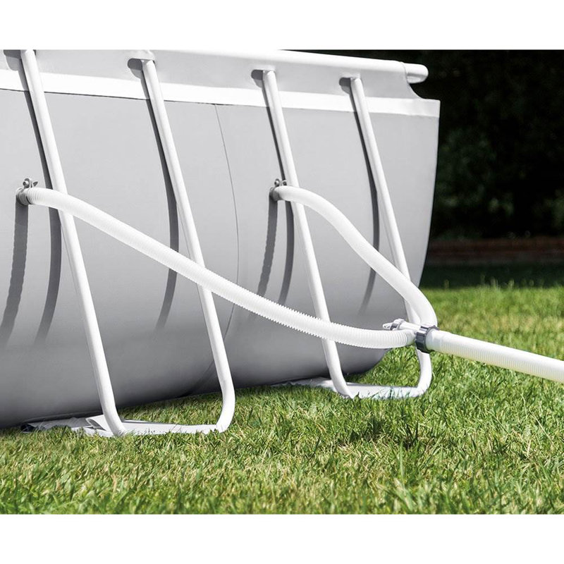 Steel Oval Frame Set Pool 48'' H x W x L , with Pump Included, 48" H x 198" W x 108" D