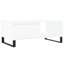  Table basse en bois d'ingénierie blanc, table basse en métal-816258895