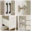 Vaisselier avec porte en verre 79,6 po et 3 tiroirs-1603492989