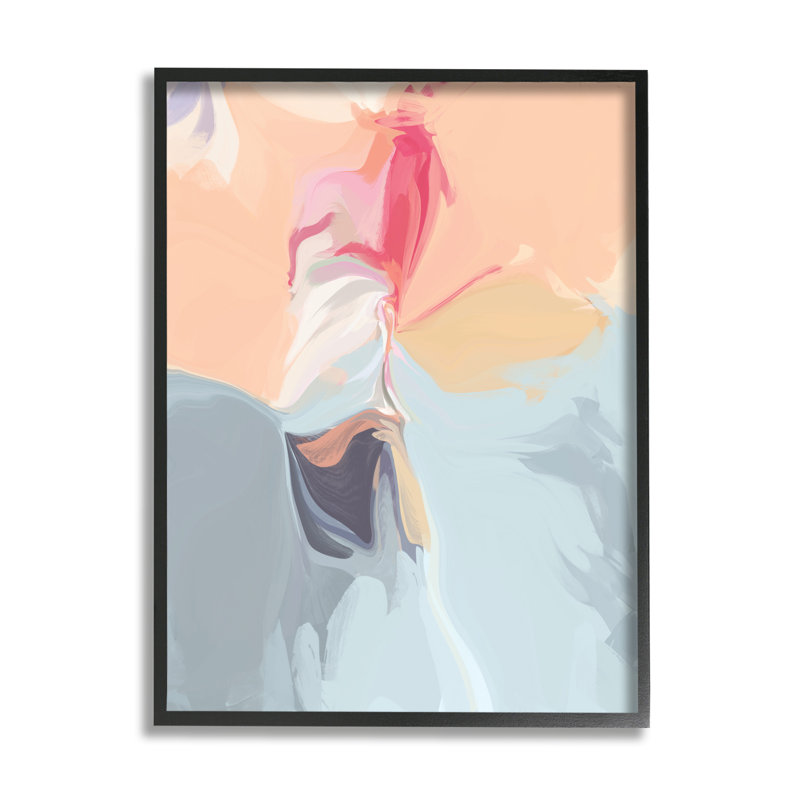 Mouvement humain abstrait dansant, Giclée encadrée noir minuit, H 14 po x l 11 po