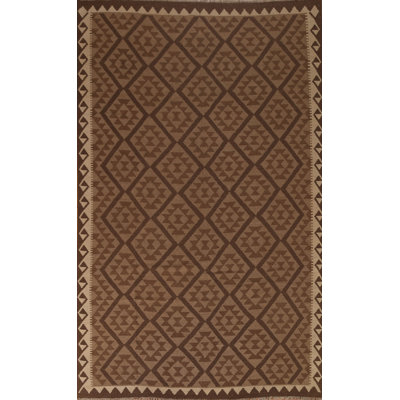 Tapis tribal brun Kilim 7 x 10