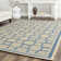 Bleu géométrique Tapis décoratif