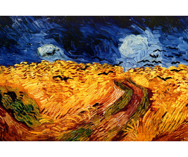 Wheatfield With Crows, 16" H x 24" W