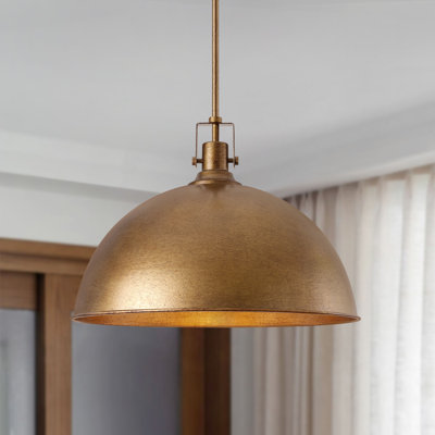Lysander 1 - Light 17.7" Single Dome Kitchen Island Pendant Light